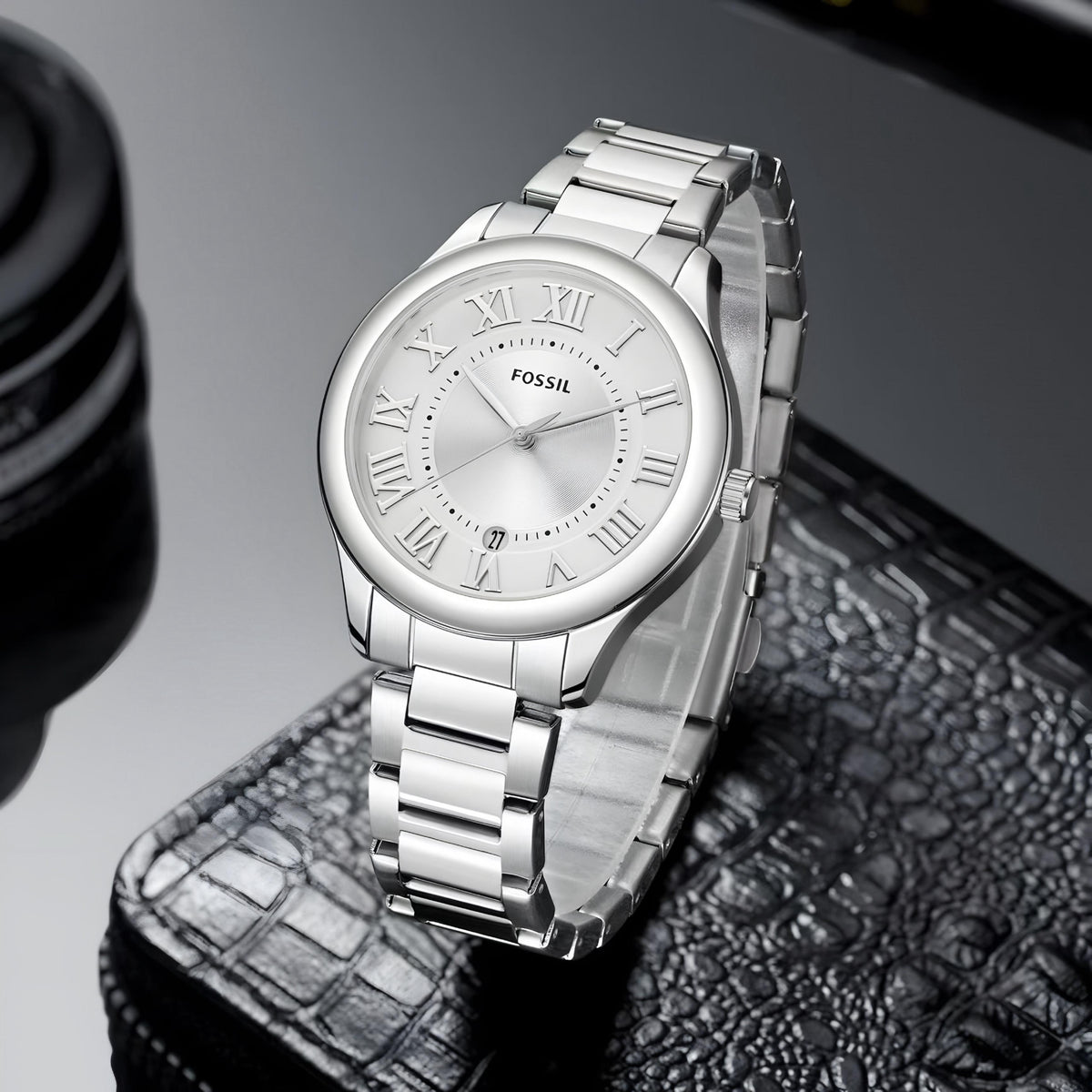 FOSSIL GILMORE ES5393 WOMEN'S WATCH – 38MM SILVER DIAL, STAINLESS STEEL BRACELET