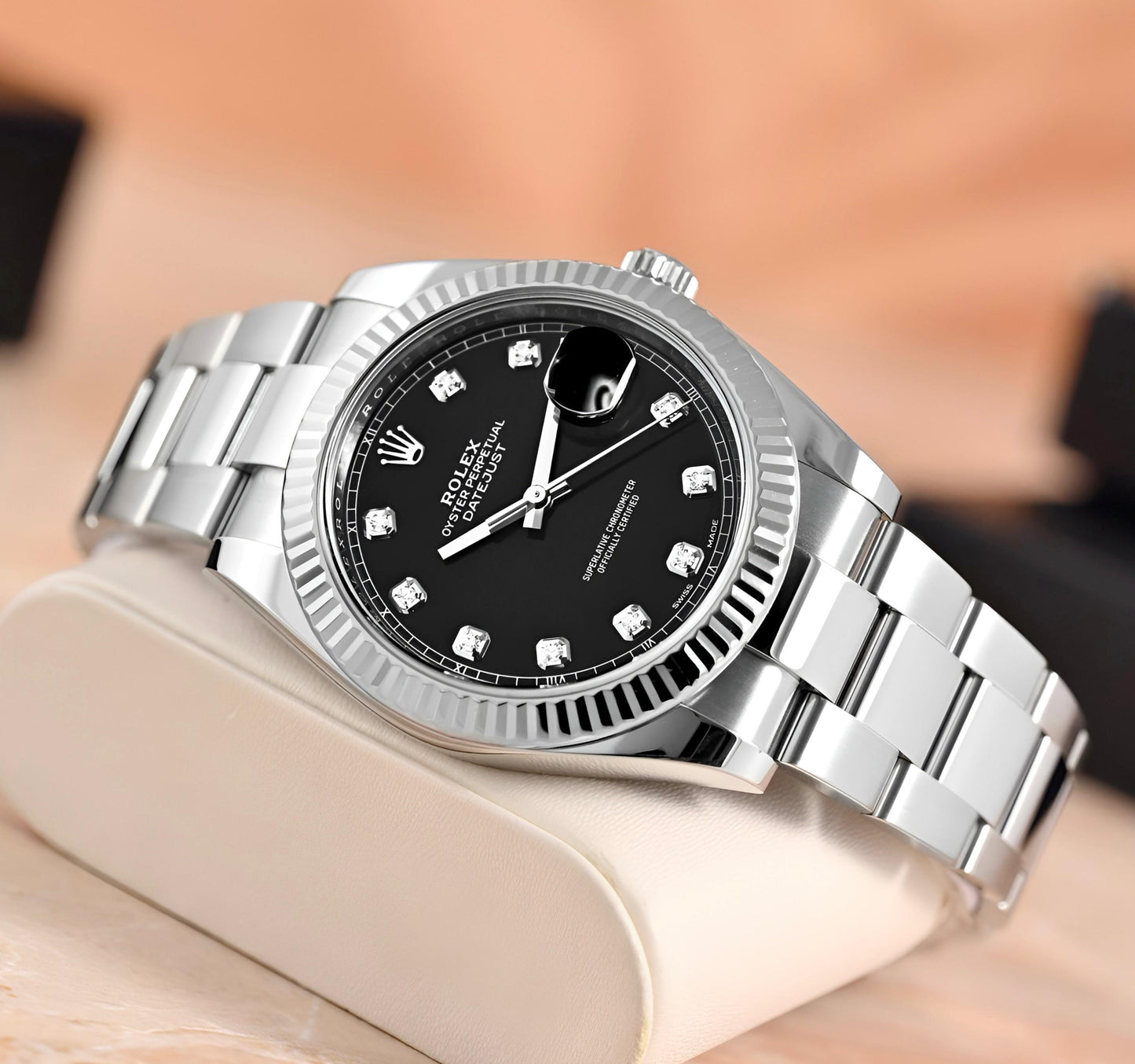 ROLEX DATEJUST 41 MEN'S WATCH – BLACK DIAL, STAINLESS STEEL OYSTER BRACELET