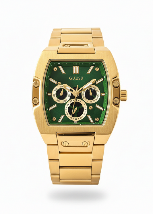 GUESS PHOENIX GOLD MEN'S WATCH – LUXURY MULTI-FUNCTION CHRONOGRAPH WITH GOLD BRACELET