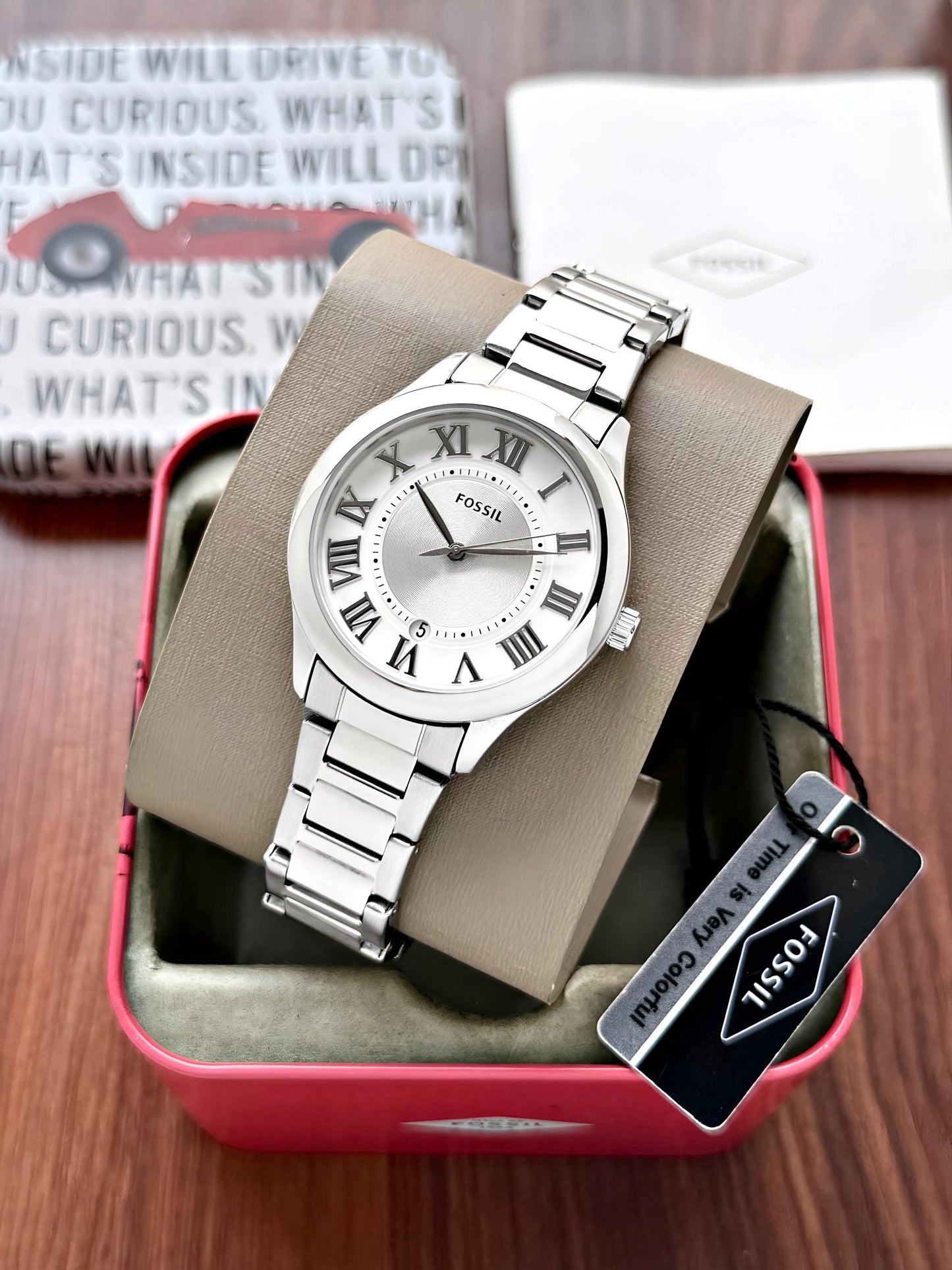 FOSSIL GILMORE ES5393 WOMEN'S WATCH – 38MM SILVER DIAL, STAINLESS STEEL BRACELET