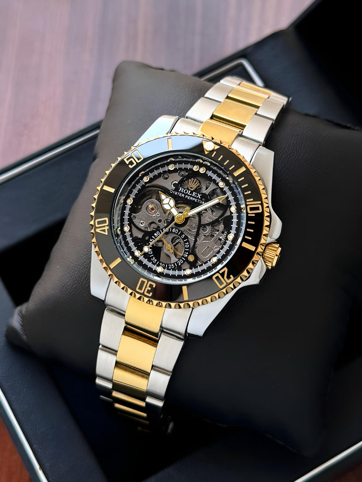 ROLEX SUBMARINER SKELETON AUTOMATIC WATCH