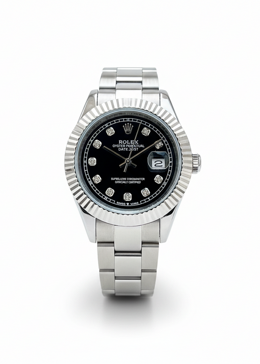 ROLEX DATEJUST 41 MEN'S WATCH – BLACK DIAL, STAINLESS STEEL OYSTER BRACELET