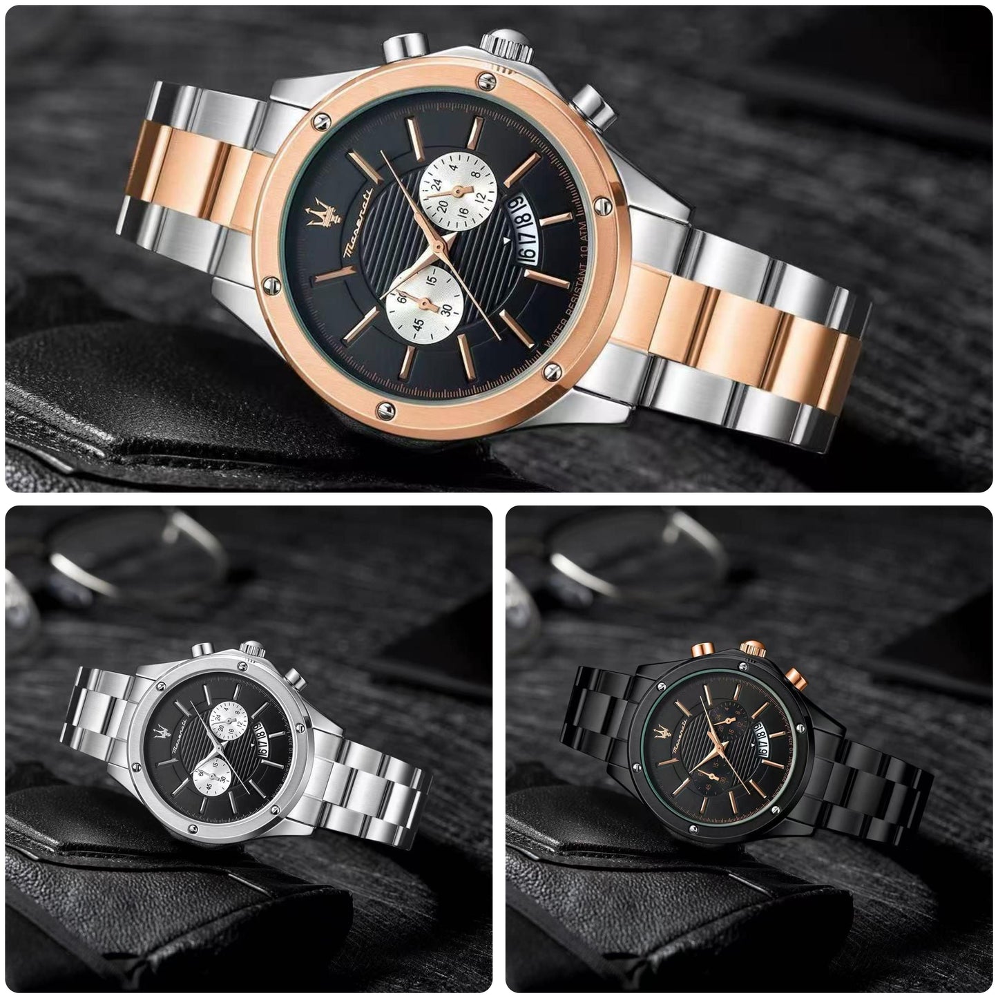 MASERATI LIFESTYLE COMPETITION MEN'S WATCH – BLACK DIAL, STAINLESS STEEL BRACELET