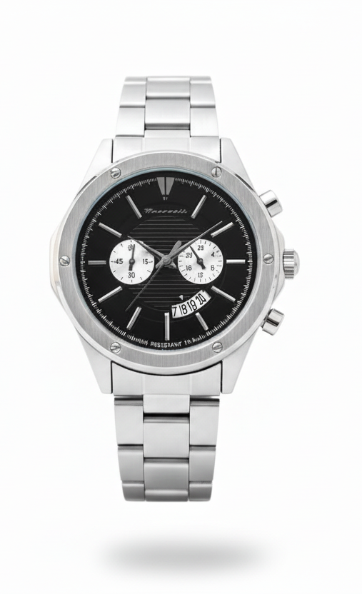 MASERATI LIFESTYLE COMPETITION MEN'S WATCH – BLACK DIAL, STAINLESS STEEL BRACELET