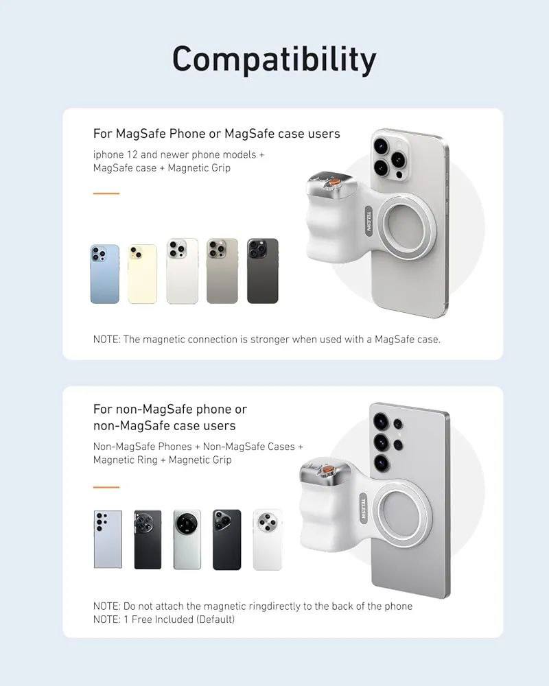 SHOT MAGNETIC PHONE CAMERA DSLR STYLE SHUTTER GRIP