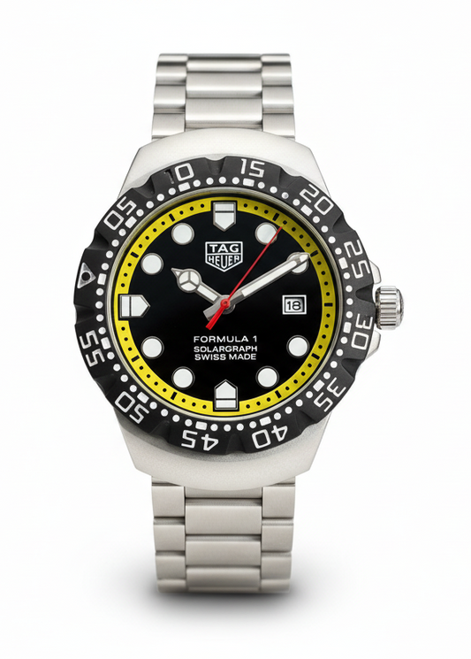 TAG HEUER FORMULA 1 MEN'S WATCH – SPORTY DIAL WITH ROTATING BEZEL & STAINLESS STEEL BRACELET