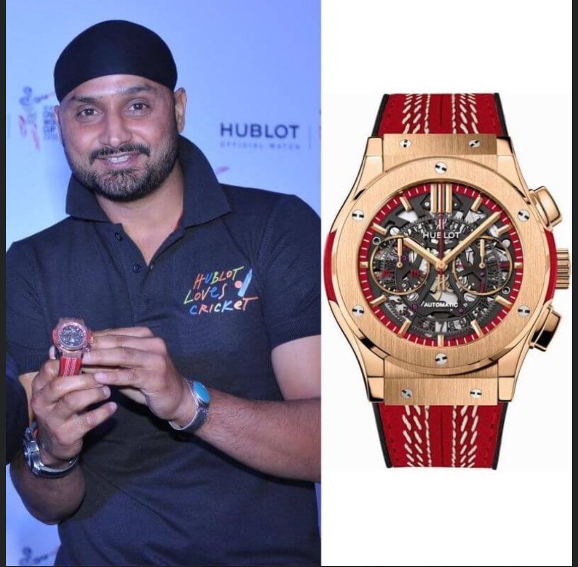 HUBLOT BIG BANG MEN'S CHRONOGRAPH WATCH – SKELETON DIAL, COPPER CASE & RED LEATHER STRAP