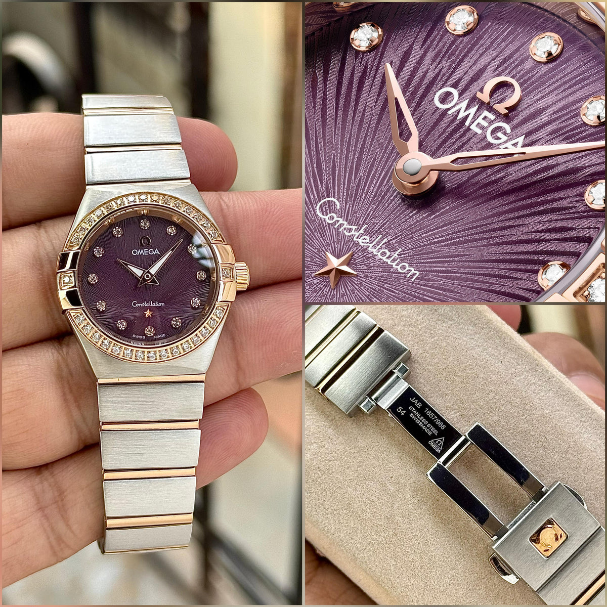 Omega Constellation Women’s Luxury Watch – 28mm Diamond Dial, Stainless Steel BraceletOmega Constellation