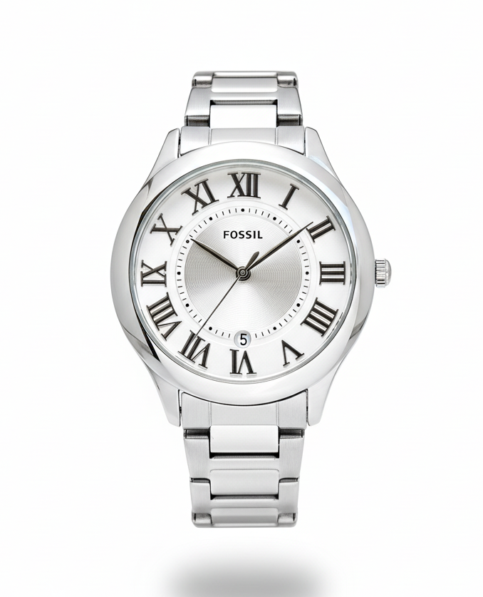 FOSSIL GILMORE ES5393 WOMEN'S WATCH – 38MM SILVER DIAL, STAINLESS STEEL BRACELET