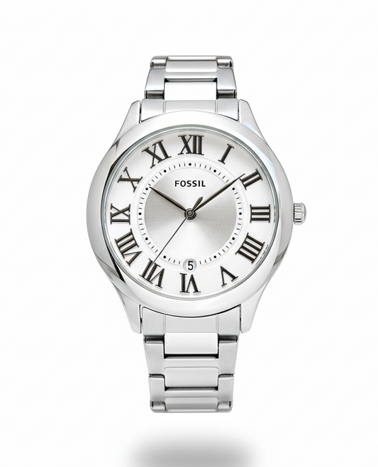 FOSSIL GILMORE ES5393 WOMEN'S WATCH – 38MM SILVER DIAL, STAINLESS STEEL BRACELET