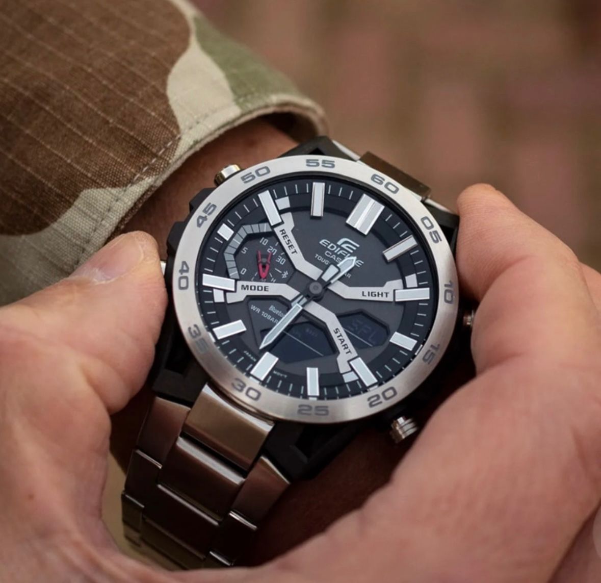 CASIO EDIFICE ECB-2000 MEN'S WATCH – SPORT CHRONOGRAPH WITH STAINLESS STEEL BRACELET