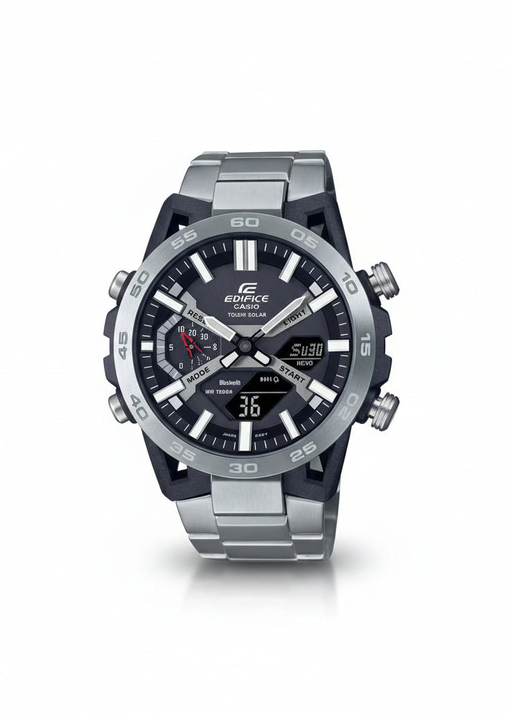 CASIO EDIFICE ECB-2000 MEN'S WATCH – SPORT CHRONOGRAPH WITH STAINLESS STEEL BRACELET