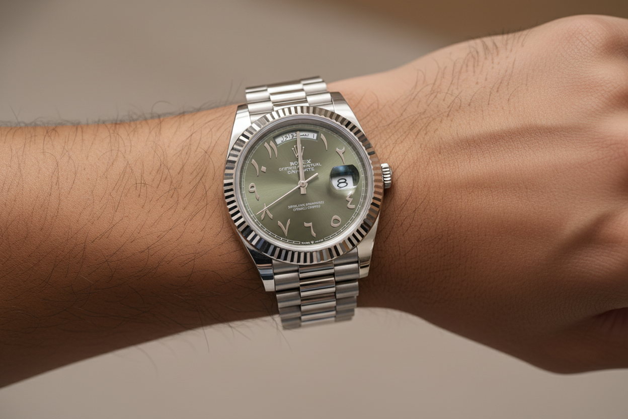MEN’S ROLEX DAY-DATE AUTOMATIC WHITE